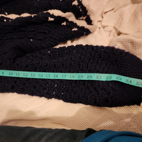 Vintage Handmade Crochet‎ shawl collar sweater OSFM - Picture 3 of 10